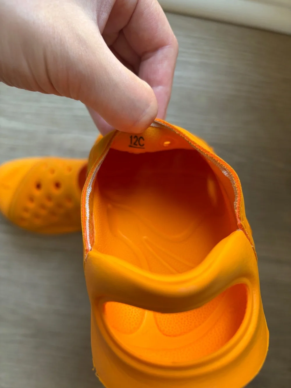 Nike Kids Orange Ventilated Slip-On Clog